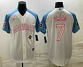 Men's Mexico Baseball #7 Julio Urias 2023 White Blue World Classic Stitched Jersey6,baseball caps,new era cap wholesale,wholesale hats
