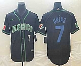 Men's Mexico Baseball #7 Julio Urias Number 2023 Black Blue World Classic Stitched Jersey2,baseball caps,new era cap wholesale,wholesale hats