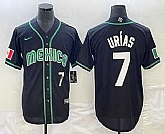Men's Mexico Baseball #7 Julio Urias Number 2023 Black White World Classic Stitched Jerseys,baseball caps,new era cap wholesale,wholesale hats