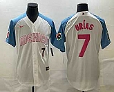 Men's Mexico Baseball #7 Julio Urias Number 2023 White Blue World Classic Stitched Jersey,baseball caps,new era cap wholesale,wholesale hats