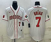Men's Mexico Baseball #7 Julio Urias Number 2023 White World Baseball Classic Stitched Jersey2,baseball caps,new era cap wholesale,wholesale hats