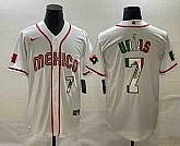 Men's Mexico Baseball #7 Julio Urias Number 2023 White World Baseball Classic Stitched Jerseys1,baseball caps,new era cap wholesale,wholesale hats