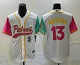 Men's San Diego Padres #13 Manny Machado White NEW 2023 City Connect Cool Base Stitched Jersey,baseball caps,new era cap wholesale,wholesale hats