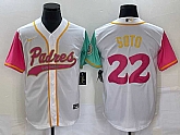 Men's San Diego Padres #22 Juan Soto White NEW 2023 City Connect Cool Base Stitched Jersey,baseball caps,new era cap wholesale,wholesale hats