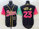 Men's San Diego Padres #23 Fernando Tatis Jr Number Black NEW 2023 City Connect Cool Base Stitched Jersey,baseball caps,new era cap wholesale,wholesale hats