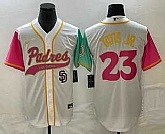 Men's San Diego Padres #23 Fernando Tatis Jr White NEW 2023 City Connect Cool Base Stitched Jersey,baseball caps,new era cap wholesale,wholesale hats