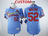 Men's St.Louis Cardinals Custom Light Blue Cooperstown Collection Flexbase Stitched MLB Jersey,baseball caps,new era cap wholesale,wholesale hats