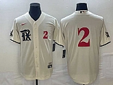 Men's Texas Rangers #2 Marcus Semien Number Cream 2023 City Connect Stitched Baseball Jerseys,baseball caps,new era cap wholesale,wholesale hats