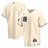 Men's Texas Rangers Blank Cream 2023 City Connect Cool Base Stitched Baseball Jersey Dzhi,baseball caps,new era cap wholesale,wholesale hats