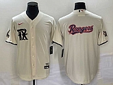 Men's Texas Rangers Cream Team Big Logo 2023 City Connect Cool Base Stitched Baseball Jersey,baseball caps,new era cap wholesale,wholesale hats