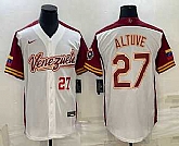 Men's Venezuela #27 Jose Altuve Number 2023 White World Baseball Classic Stitched Jersey,baseball caps,new era cap wholesale,wholesale hats