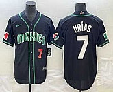 Mens Mexico Baseball #7 Julio Urias Number 2023 Black White World Classic Stitched Jersey,baseball caps,new era cap wholesale,wholesale hats