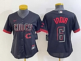 Women's Cincinnati Reds #6 Jonathan India Black 2023 City Connect Cool Base Stitched Jersey,baseball caps,new era cap wholesale,wholesale hats