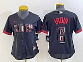 Women's Cincinnati Reds #6 Jonathan India Black 2023 City Connect Cool Base Stitched Jerseys,baseball caps,new era cap wholesale,wholesale hats