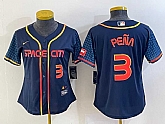 Women's Houston Astros #3 Jeremy Pena Number 2022 Navy Blue City Connect Cool Base Stitched Jersey,baseball caps,new era cap wholesale,wholesale hats