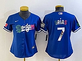 Women's Los Angeles Dodgers #7 Julio Urias Blue 2020 World Series Cool Base Nike Jersey,baseball caps,new era cap wholesale,wholesale hats