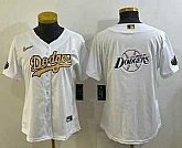 Women's Los Angeles Dodgers Big Logo White 2022 All Star Stitched Cool Base Nike Jersey,baseball caps,new era cap wholesale,wholesale hats