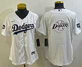 Women's Los Angeles Dodgers Big Logo White Gold Championship Stitched MLB Cool Base Nike Jersey,baseball caps,new era cap wholesale,wholesale hats