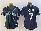 Women's Mexico Baseball #7 Julio Urias Number 2023 Black World Classic Stitched Jersey7,baseball caps,new era cap wholesale,wholesale hats