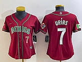 Women's Mexico Baseball #7 Julio Urias Number 2023 Red World Baseball Classic Stitched Jersey,baseball caps,new era cap wholesale,wholesale hats