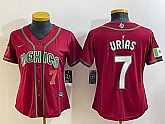 Women's Mexico Baseball #7 Julio Urias Number 2023 Red World Baseball Classic Stitched Jerseys,baseball caps,new era cap wholesale,wholesale hats