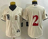 Women's Texas Rangers #2 Marcus Semien Number Cream 2023 City Connect Stitched Baseball Jersey,baseball caps,new era cap wholesale,wholesale hats