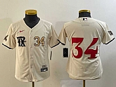 Women's Texas Rangers #34 Nolan Ryan Number Cream 2023 City Connect Stitched Baseball Jersey,baseball caps,new era cap wholesale,wholesale hats
