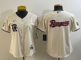 Women's Texas Rangers Big Logo Cream 2023 City Connect Stitched Baseball Jersey,baseball caps,new era cap wholesale,wholesale hats