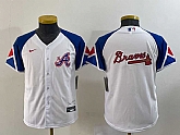 Youth Atlanta Braves Big Logo White 2023 City Connect Cool Base Stitched Jersey,baseball caps,new era cap wholesale,wholesale hats