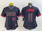 Youth Cincinnati Reds #11 Barry Larkin Black 2023 City Connect Cool Base Stitched Jerseys,baseball caps,new era cap wholesale,wholesale hats