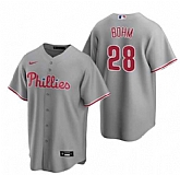 Youth Philadelphia Phillies #28 Alec Bohm Gray Road Jersey Dzhi,baseball caps,new era cap wholesale,wholesale hats