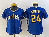 Youth Seattle Mariners Blank Blue 2023 City Connect Cool Base Stitched Jersey,baseball caps,new era cap wholesale,wholesale hats