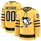 Men's Pittsburgh Penguins Active Player Custom Gold 2025 Alternate Stitched Hockey Jersey,baseball caps,new era cap wholesale,wholesale hats