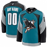 Men's San Jose Sharks Active Player Custom Teal 2025 Alternate Stitched Hockey Jersey,baseball caps,new era cap wholesale,wholesale hats