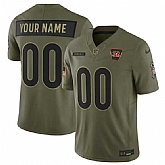 Men's Cincinnati Bengals Active Player Custom Olive 2025 F.U.S.E. Salute to Service Limited Stitched Jersey,baseball caps,new era cap wholesale,wholesale hats
