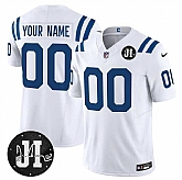 Men's Indianapolis Colts Active Player Custom White 2025 F.U.S.E. Jim Irsay Patch Vapor Limited Stitched Jersey,baseball caps,new era cap wholesale,wholesale hats