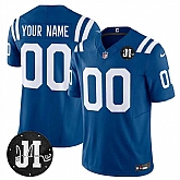 Men's Indianapolis Colts Active Player Custom Blue 2025 F.U.S.E. Jim Irsay Patch Vapor Limited Stitched Jersey,baseball caps,new era cap wholesale,wholesale hats