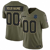 Men's Indianapolis Colts Active Player Custom Olive 2025 F.U.S.E. Salute to Service Limited Stitched Jersey,baseball caps,new era cap wholesale,wholesale hats