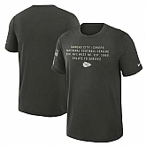 Men's Kansas City Chiefs Dark Green 2025 Salute to Service Sideline Slub Dri-FIT T-Shirt,baseball caps,new era cap wholesale,wholesale hats