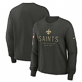 Men's New Orleans Saints Dark Green 2025 Salute to Service Sideline Dri-FIT Long Sleeve T-Shirt,baseball caps,new era cap wholesale,wholesale hats