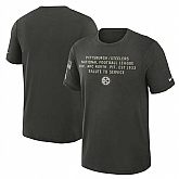 Men's Pittsburgh Steelers Dark Green 2025 Salute to Service Sideline Slub Dri-FIT T-Shirt,baseball caps,new era cap wholesale,wholesale hats