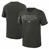 Men's San Francisco 49ers Dark Green 2025 Salute to Service Sideline Slub Dri-FIT T-Shirt,baseball caps,new era cap wholesale,wholesale hats