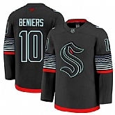 Men's Seattle Kraken #10 Matty Beniers Black Alternate Stitched Jersey Dzhi,baseball caps,new era cap wholesale,wholesale hats