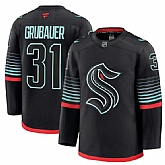 Men's Seattle Kraken #31 Philipp Grubauer Black Alternate Stitched Jersey Dzhi,baseball caps,new era cap wholesale,wholesale hats
