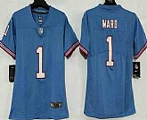 Women's Tennessee Titans #1 Cameron Ward Limited Blue Throwback Vapor Jersey,baseball caps,new era cap wholesale,wholesale hats