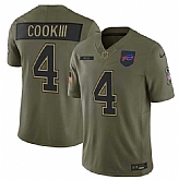 Men's Buffalo Bills #4 James Cook III Olive 2025 Salute to Service Limited Stitched Jersey Dyin,baseball caps,new era cap wholesale,wholesale hats