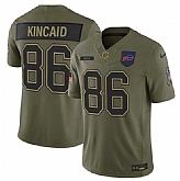Men's Buffalo Bills #86 Dalton Kincaid Olive 2025 Salute to Service Limited Stitched Jersey Dyin,baseball caps,new era cap wholesale,wholesale hats