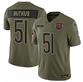 Men's Chicago Bears #51 Dick Butkus Olive 2025 Salute to Service Limited Stitched Jersey Dyin,baseball caps,new era cap wholesale,wholesale hats