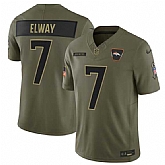 Men's Denver Broncos #7 John Elway Olive 2025 Salute to Service Limited Stitched Jersey Dyin,baseball caps,new era cap wholesale,wholesale hats