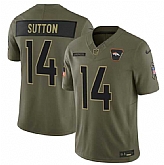 Men's Denver Broncos #14 Courtland Sutton Olive 2025 Salute to Service Limited Stitched Jersey Dyin,baseball caps,new era cap wholesale,wholesale hats